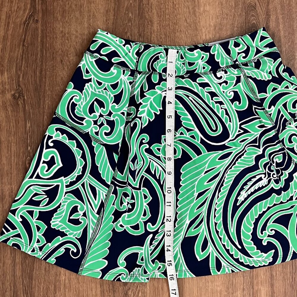 NEW Talbots Out & About Skort - Impressive Paisley Blue Green Sz XS - Picture 6 of 12